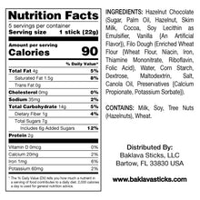 Load image into Gallery viewer, Baklava Sticks Hazelnut Chocolate Cream Crispy Phyllo Dough 5 Sticks 3.9 oz Per Pack