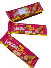 Load image into Gallery viewer, Baklava Sticks Strawberry Cream Crispy Phyllo Dough 6 Sticks 1.5 oz Per Pack
