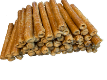 Load image into Gallery viewer, Baklava Sticks Peanut Butter Cream Crispy Phyllo Dough 5 Sticks 3.9 oz Per Pack
