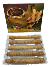 Load image into Gallery viewer, Baklava Sticks Hazelnut Chocolate Cream Crispy Phyllo Dough 5 Sticks 3.9 oz Per Pack
