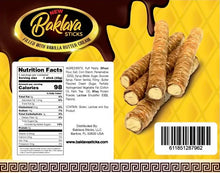 Load image into Gallery viewer, Baklava Sticks Vanilla Cream Crispy Phyllo Dough 5 Sticks 3.9 oz Per Pack
