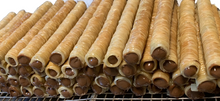 Load image into Gallery viewer, Baklava Sticks Hazelnut Chocolate Cream Crispy Phyllo Dough 5 Sticks 3.9 oz Per Pack
